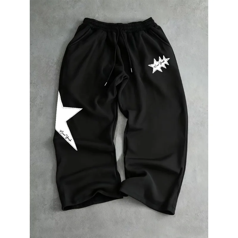 Einfarbige Freizeit-Sporthose mit Kordelzug für Herren im Frühling und Herbst, vielseitig einsetzbar für Outdoor- und Heimgebrauch.