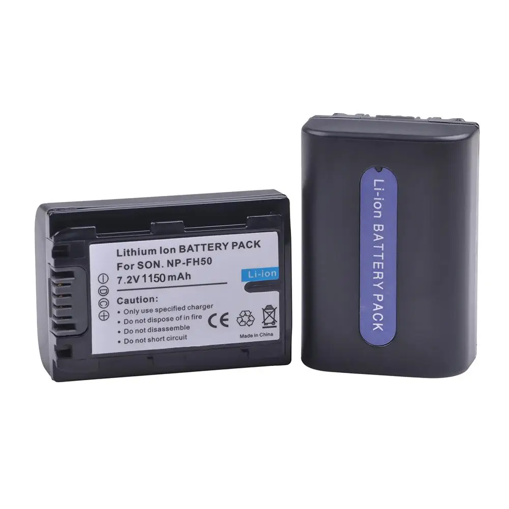 7.2V 1150mAh NP-FH50 NPFH50 Li-ion Camera Battery for Sony NP-FH30 NP-FH40 NP-FH50 NP-FH70 NP-FH100 DSC-HX1 HX200V DSLR-A230