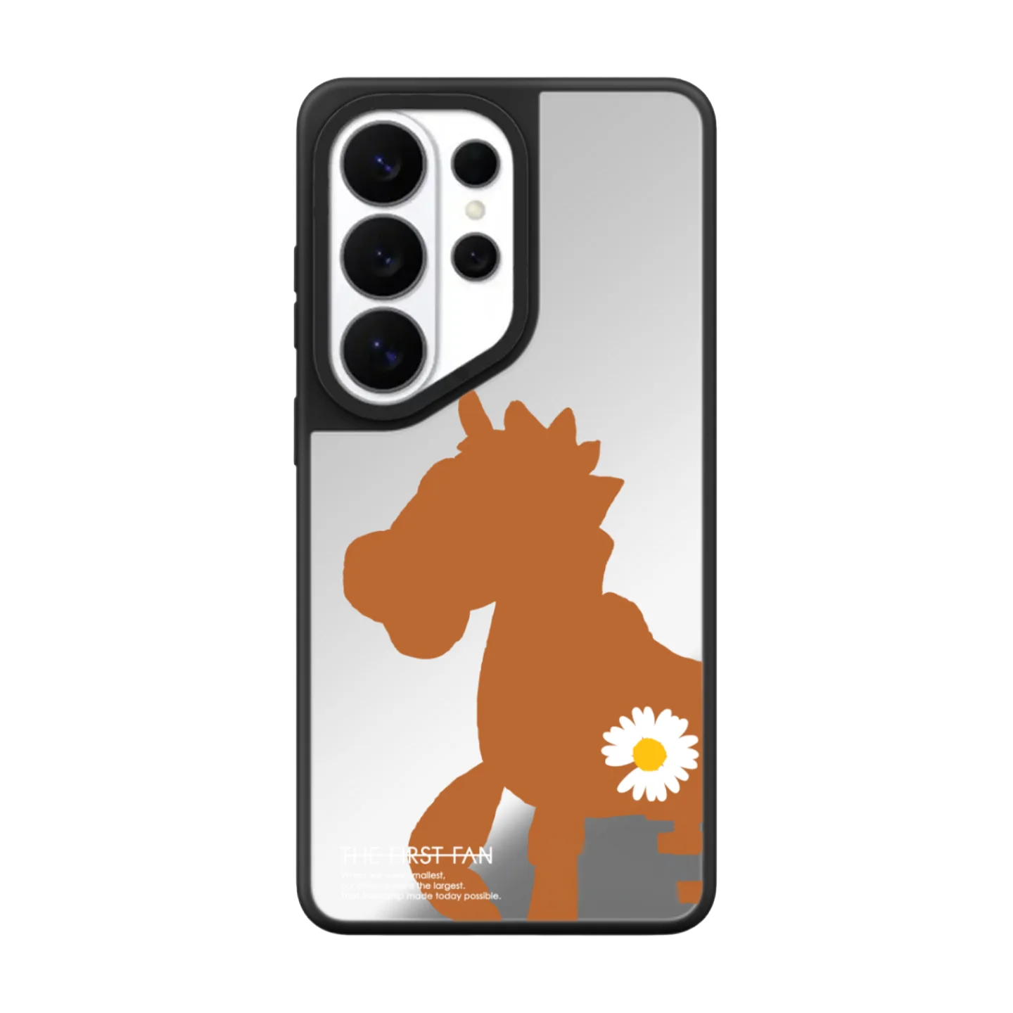 Cute Horse Silhouette Flowers Mirror Magnetic Case: Compatible with Samsung Galaxy S23 U S24U S25 S26 Ultra S25+ S26 Plus Shell