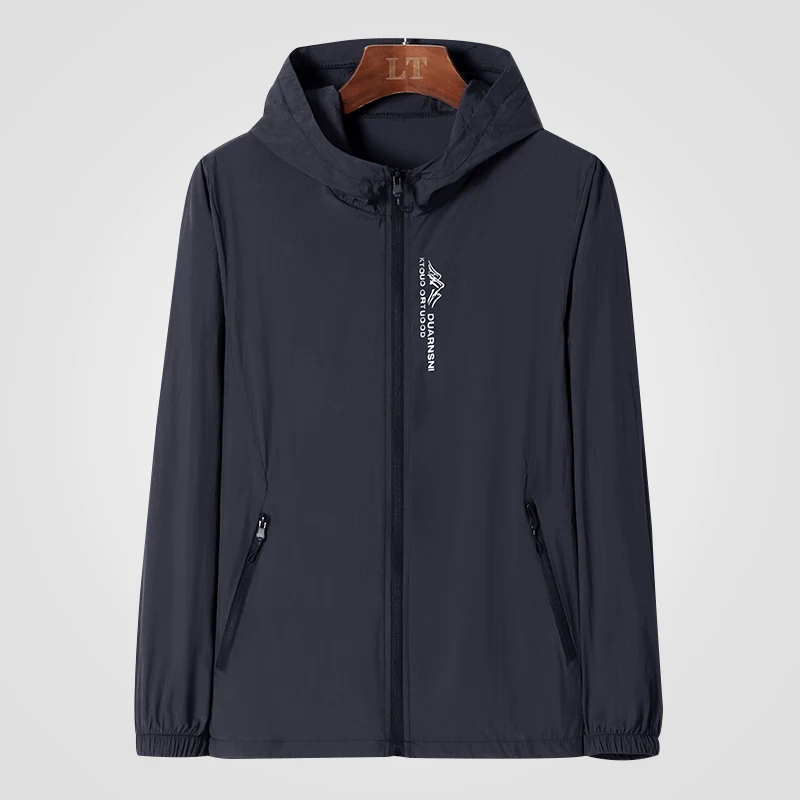 

Men's Ice Silk Loose Fit Lightweight Qui Dry Summer Sun Protection irt Faionable Air Conditioning Top Large Size