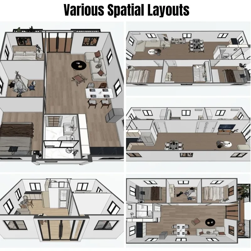 حاوية منزلية جاهزة بطول 20 قدمًا، مع غرفة النوم والحمام والمطبخ، تصميم قابل للتوسيع #6