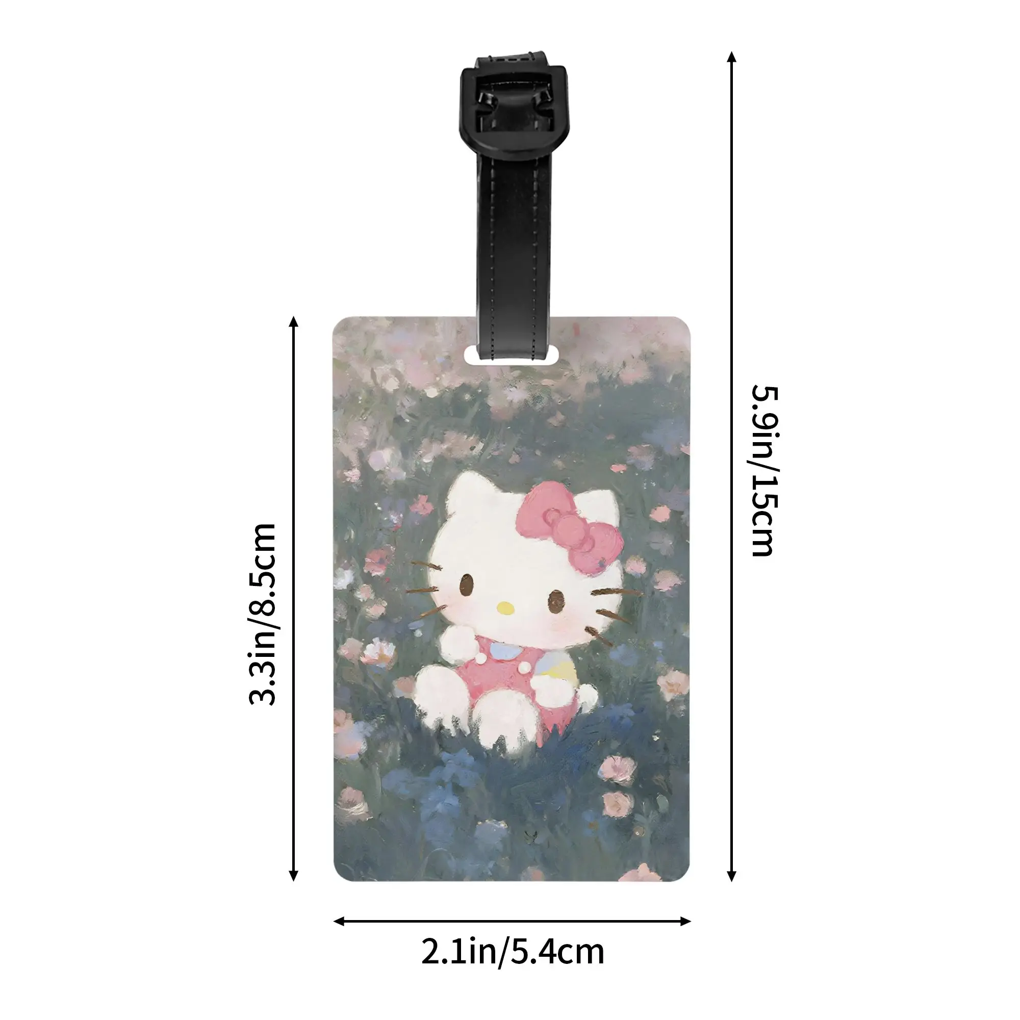 علامة الأمتعة مرحبا كيتي الكرتون حامل حقيبة الأمتعة الصعود العلامة اسم معرف عنوان حامل علامة الأمتعة للرجال الأمتعة علامة هدية #5