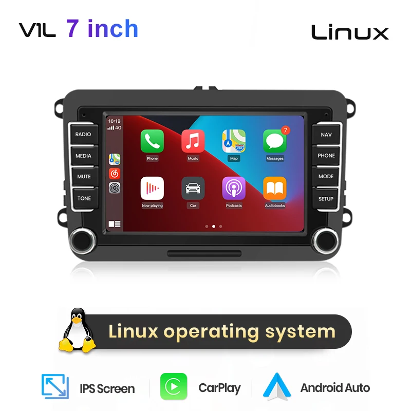 Junsun 7 inch autoradio voor VW Volkswagen Passat B6 B7 T5 Tiguan Touran GOLF POLO CarPlay Android Auto FM RDS GPS Multimedia