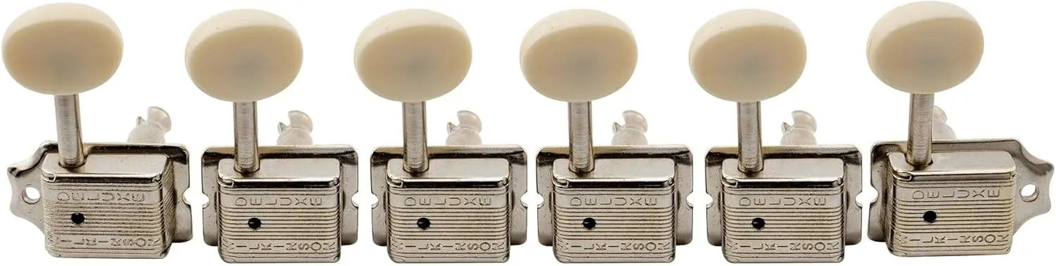 Wilkinson Deluxe WJ55 Vintage 6 Inline Guitar Tuners Split Post Machine Heads Tuning Pegs Keys for Classic Guitar