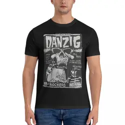 Danzig, odmieńcy i Samhain męskie T-shirty odmieni unikalna koszulka z krótkim rękawem z okrągłym dekoltem T-Shirt bawełniany 4XL 5XL