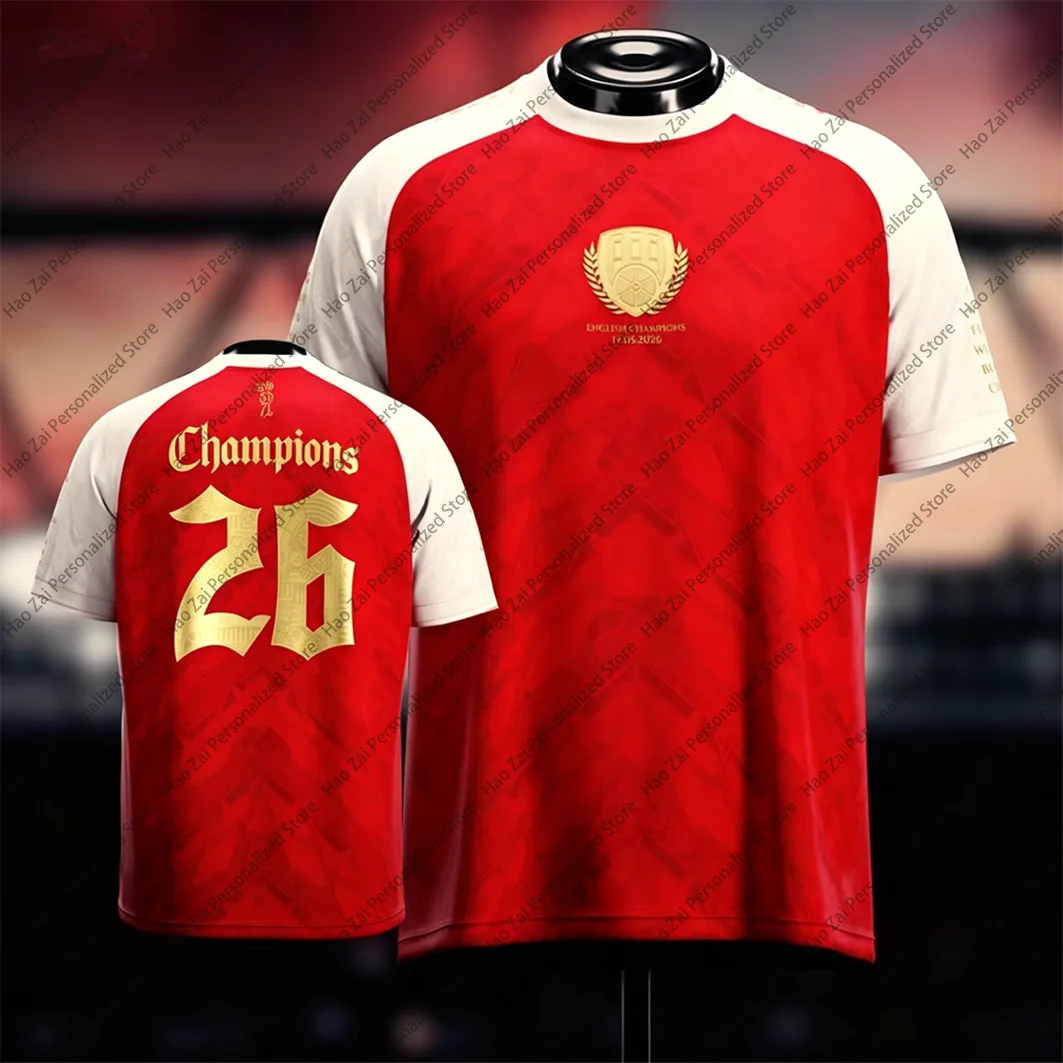 

2026 AFC England Championship New Kit 3D-Printed T-Shirts Kids', Men's, and Women's Sports and Casual Tops Fan Apparel