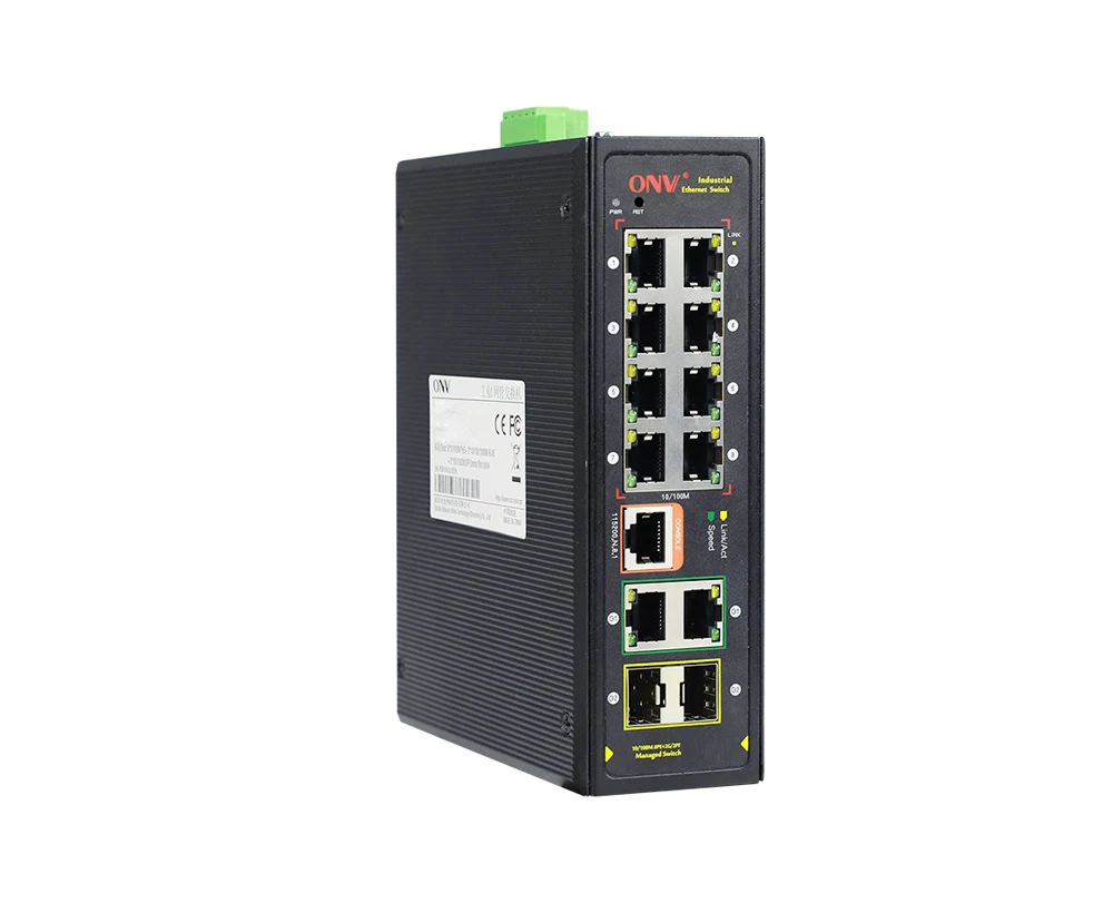 Stable peormance 10-ports 10/100M Gigabit uplink industrial Ethernet Fiber Switch