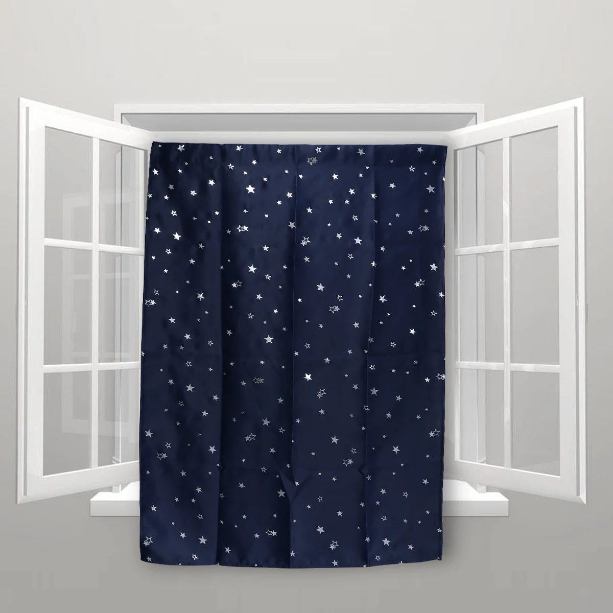 

Darkening Curtains Star Printed Window Drape 100X130Cm Navy Blue For Bedroom Living Room Bathroom Thick Light Blocking