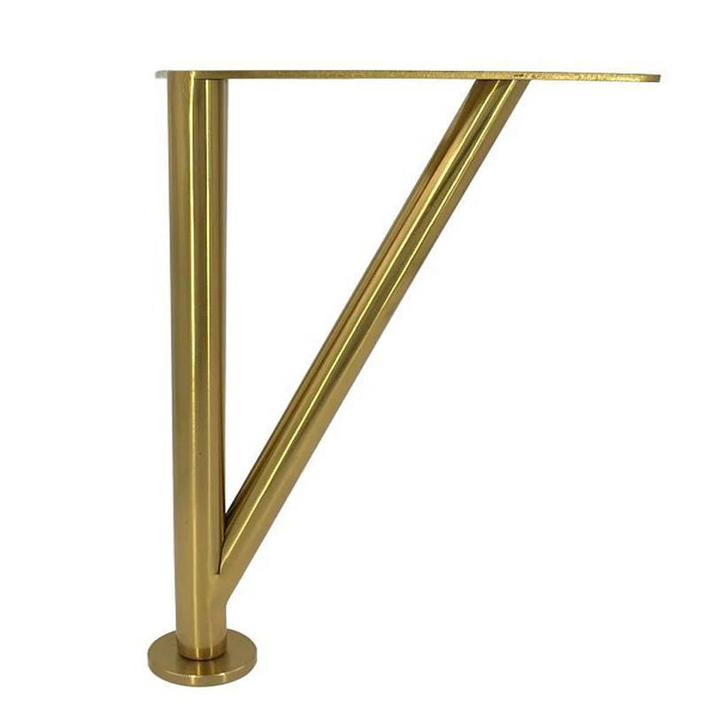 1PC 20cm-40cm Gold Iron Table Legs Metal Hardware Furniture Foot Stainless Steel Adjustable Tilt Cabinet