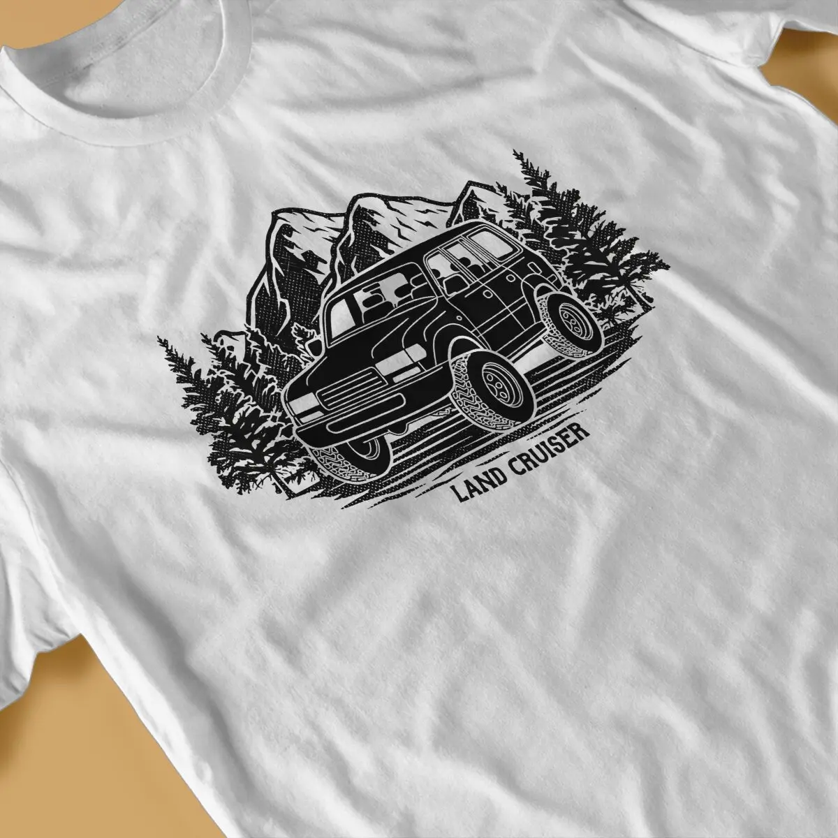 A Land Cruiser 80 Series Man\'s TShirt Cruiser O Neck Tops 100% Cotton T Shirt Funny High Quality Birthday Gifts