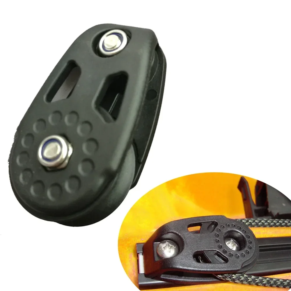 Kayak Plastic Pulley Block Slide Rail Anchor Trolley Sheave For Canoe