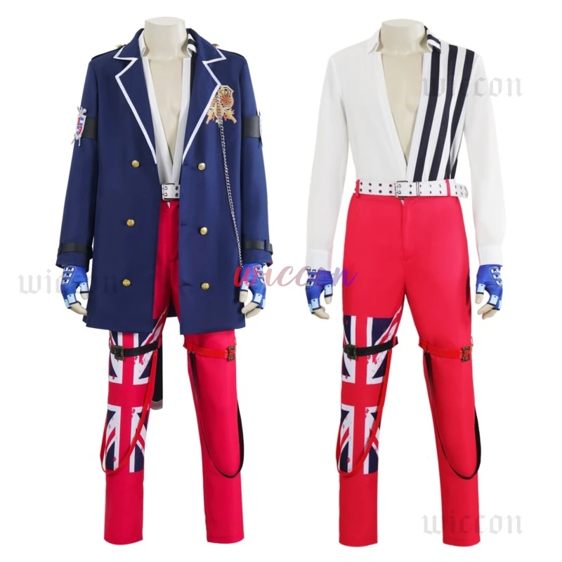 Tekken Fantasy Steve Fox Cosplay Costume Adult Men Uniform Halloween Carnival Party Disguise Suit Shirt Coat Pants Outfits