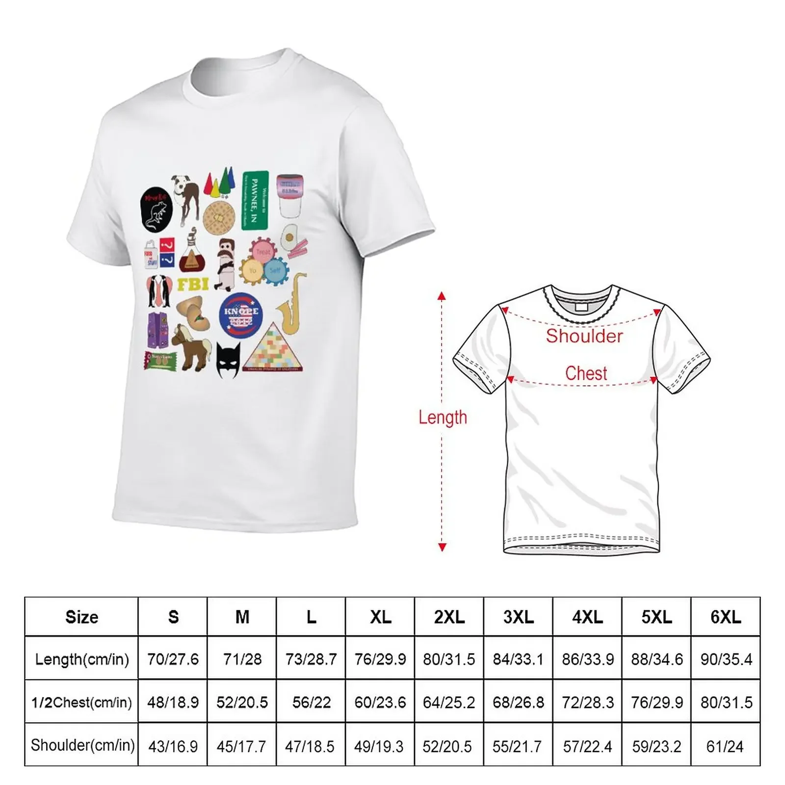 Parks and Rec Flatlay T-Shirt cute clothes summer tops sweat oversized t shirts for men