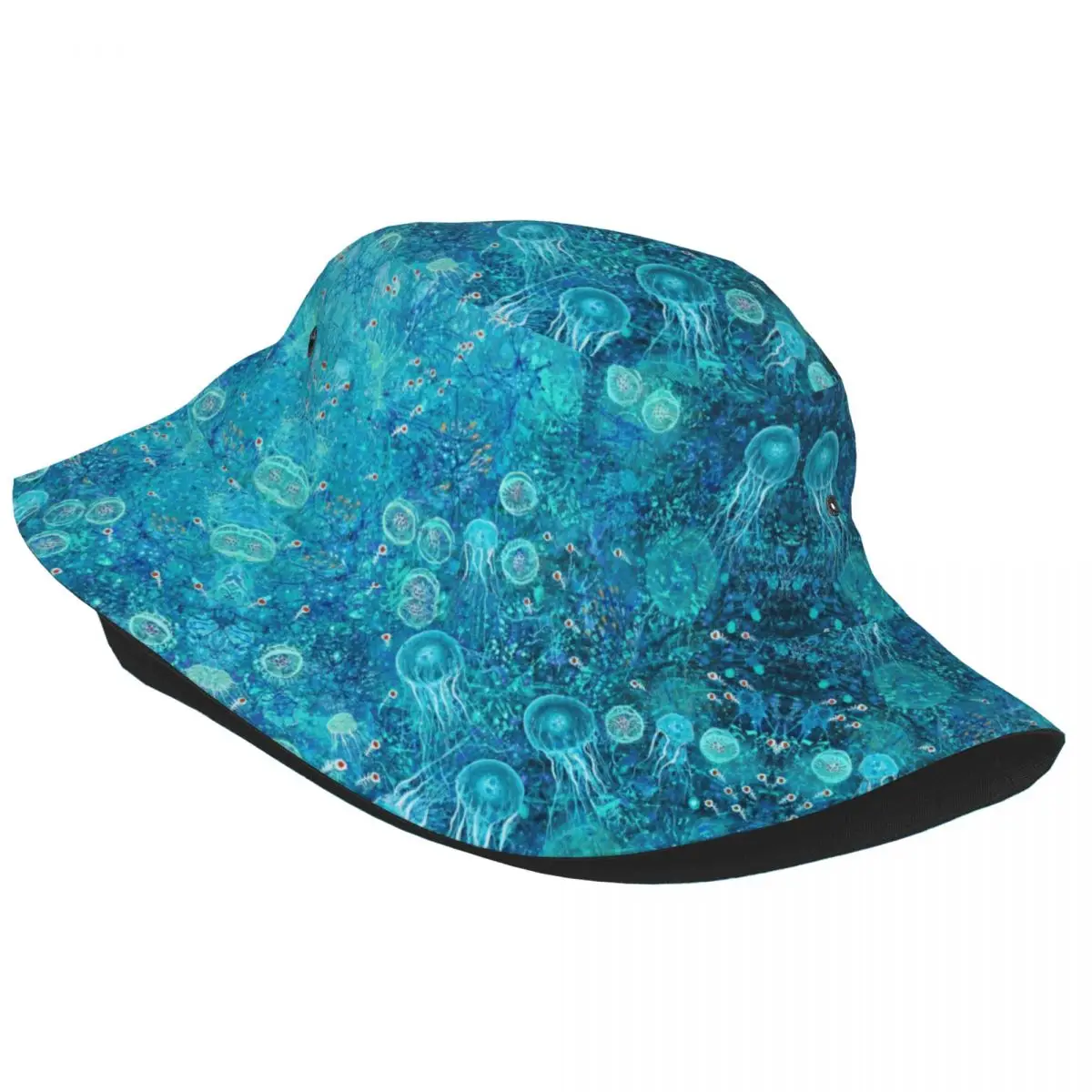 Diaphanous Lifeforms Jellyfish Unisex Bucket Hats for Women Men Printed Summer Travel Beach Fisherman Cap