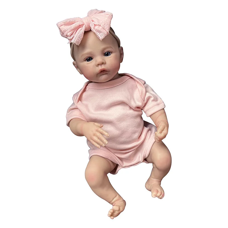 48 センチメートルリボーンベビードールミーダウンリアルなフルビニールボディ人形ファッション幼児ままごと子供ギフト