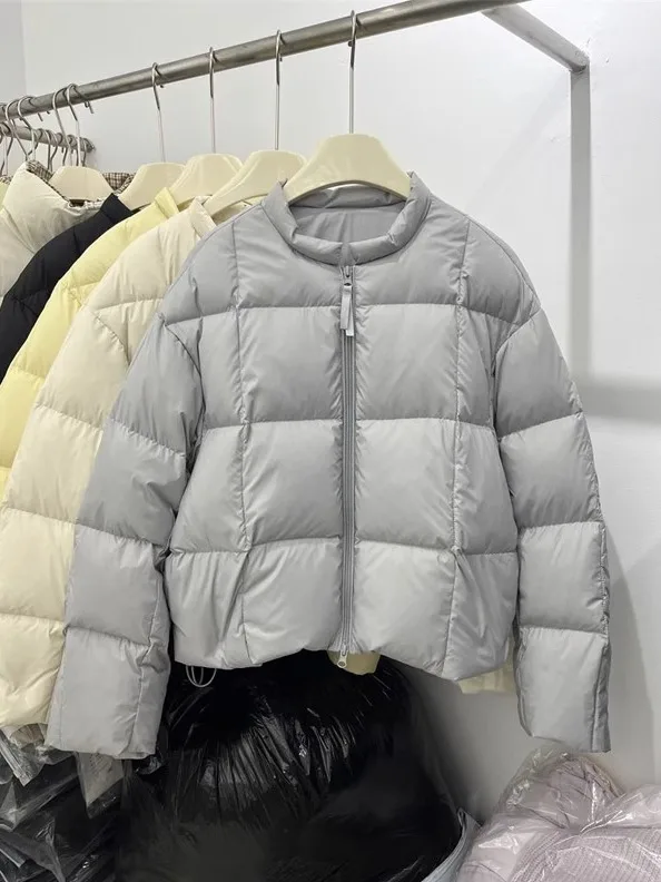 

Korean Style round Neck Short Thickened Cotton Jacket Women's Fashionable Warm Versatile Winter Outerwear Casual Loose Fit