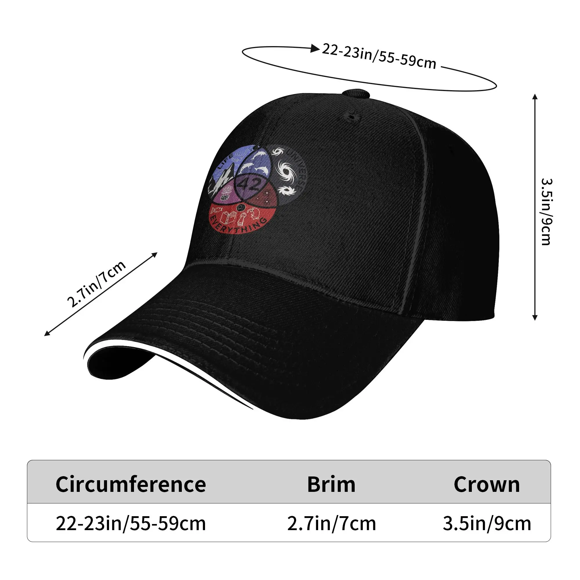 The Answer To EverythingBaseball Cap Summer Don'T Panic Trucker Hat Breathable  Gym Snapback Cap Female Male Baseball Cap