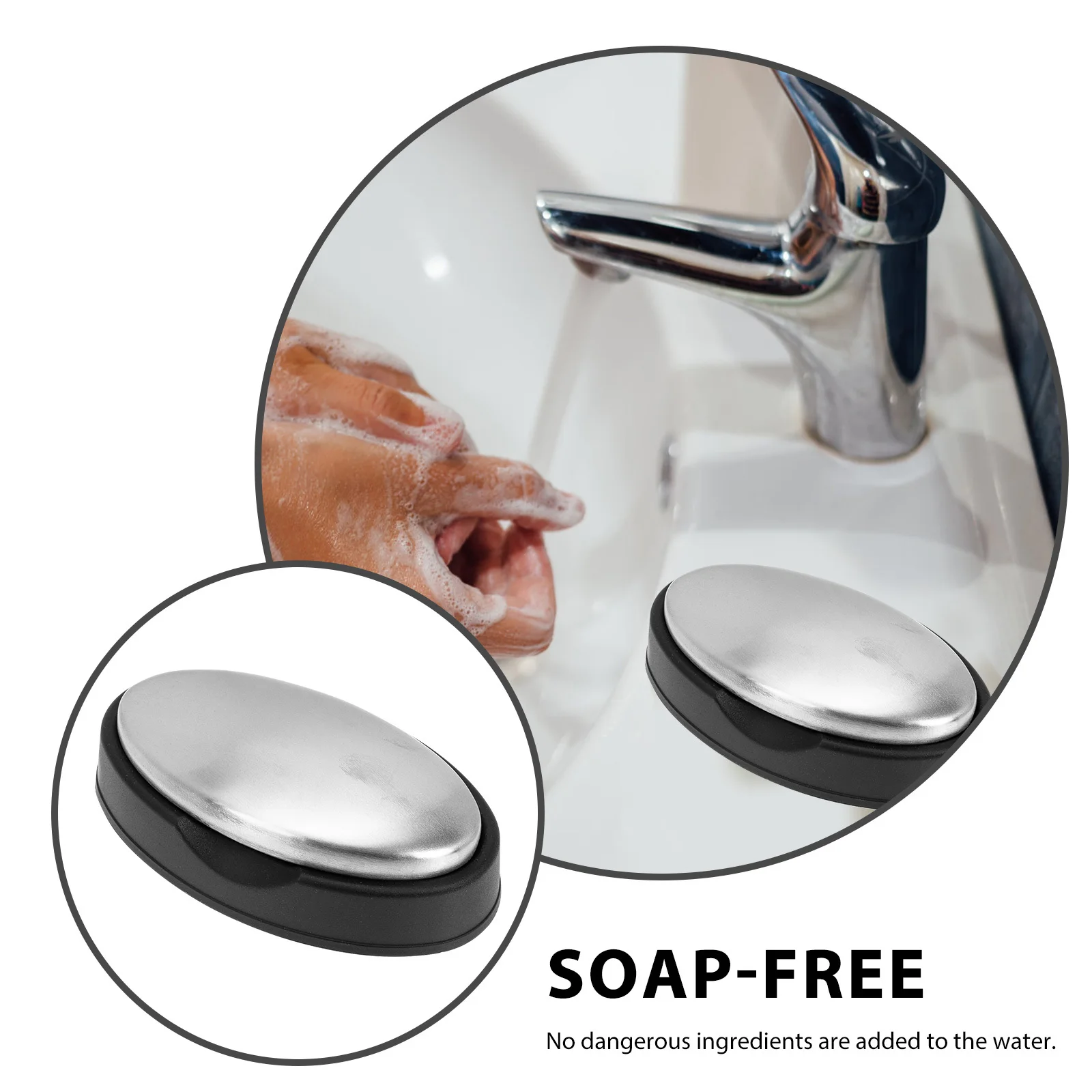 

2Pcs Stainless Steel Soap Bar Odor Remover Cleaner for Garlic Fish Onion Hand Smell Kitchen Use Stainless Steel Soap
