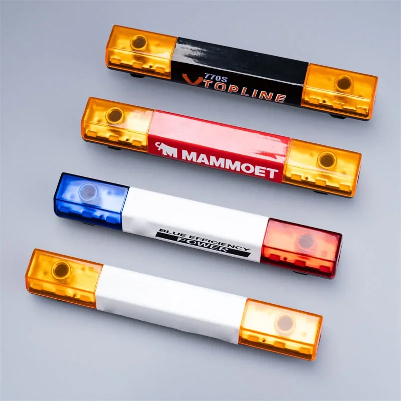 RC Truck LED 360° Rotating Warning Light Roof Light for 1/14 Tamiya SCANIA 770S R620 Volvo FH16XL 750 BENZ Arocs Car