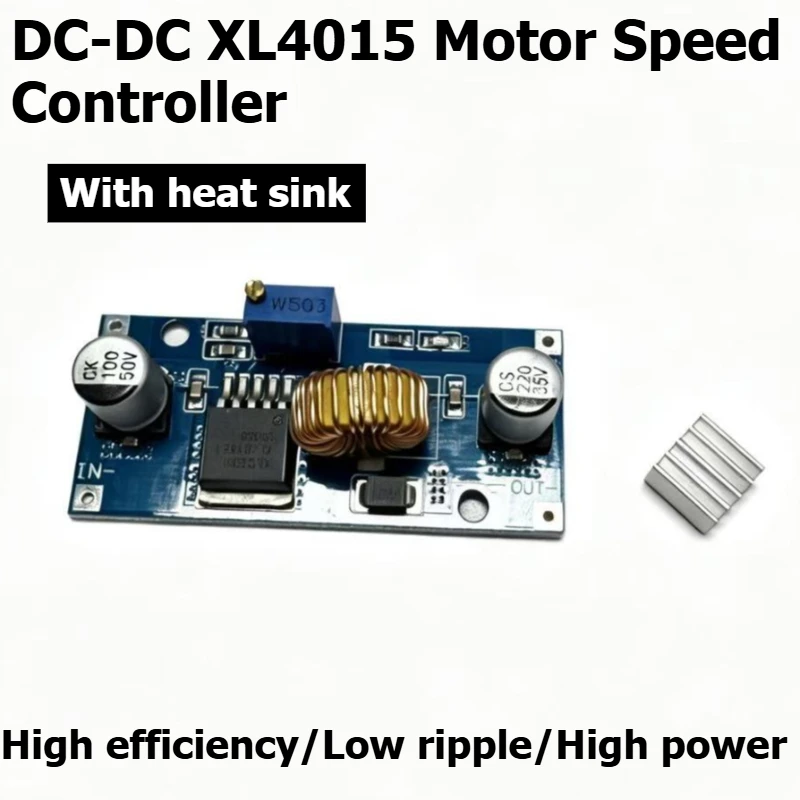 

XL4015E1 5A DC-DC adjustable step-down module with 4-38V high power efficiency and low ripple, far exceeding 2596.