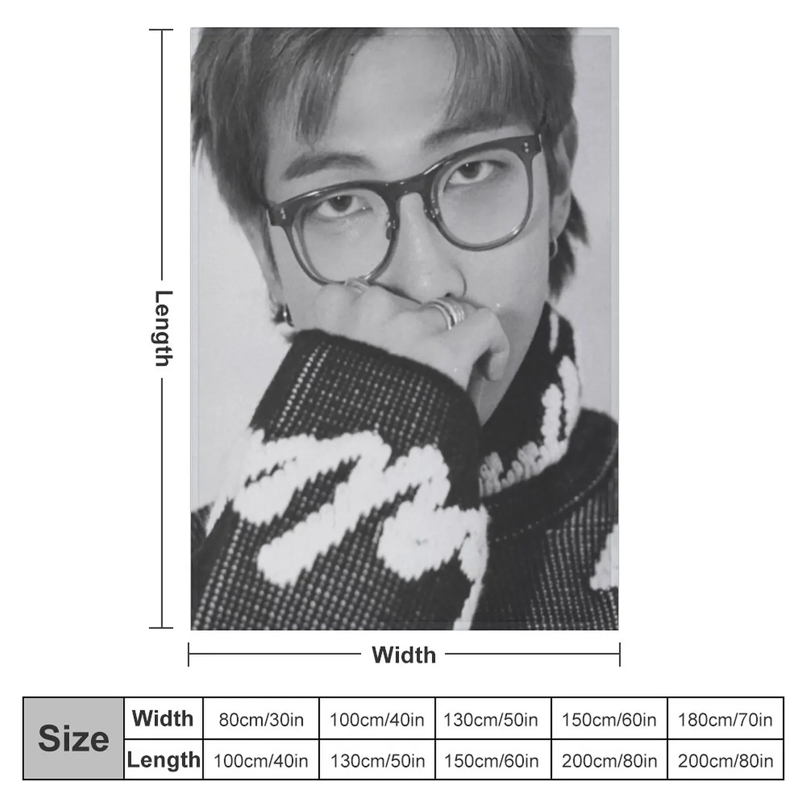 rm namjoon Throw Blanket Custom Blanket Extra Large Throw Blanket