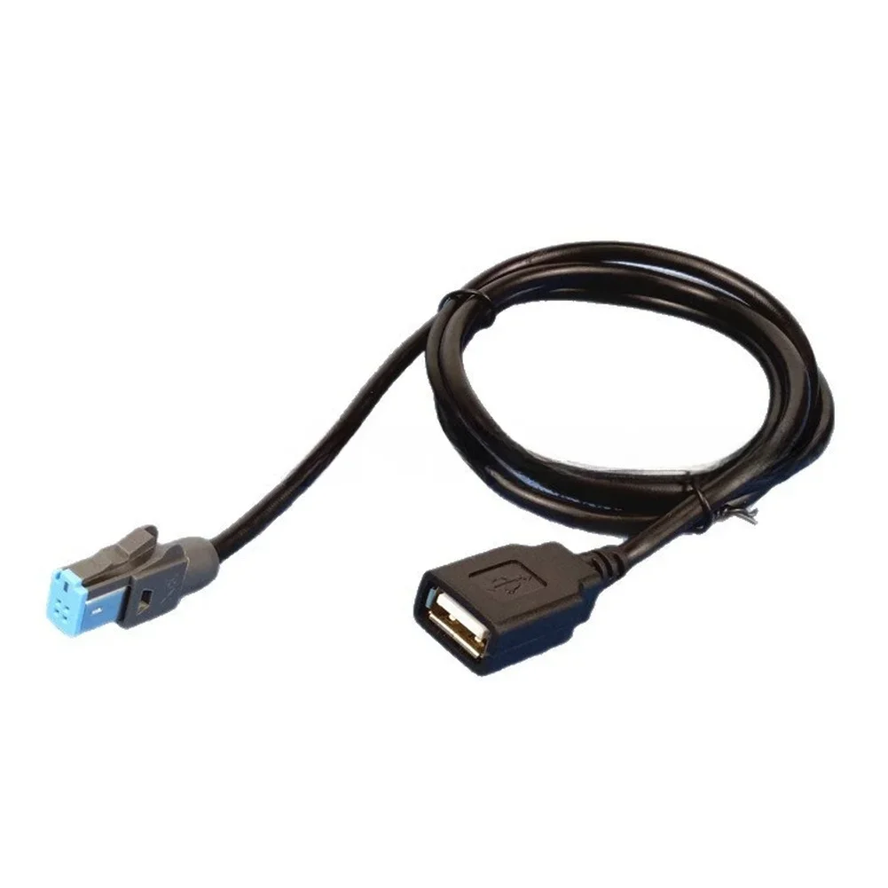 Car Audio USB Input Cable 4 Pin Male to USB Female for Nissan Factory Radio Integration Compact Design Reliable Connection