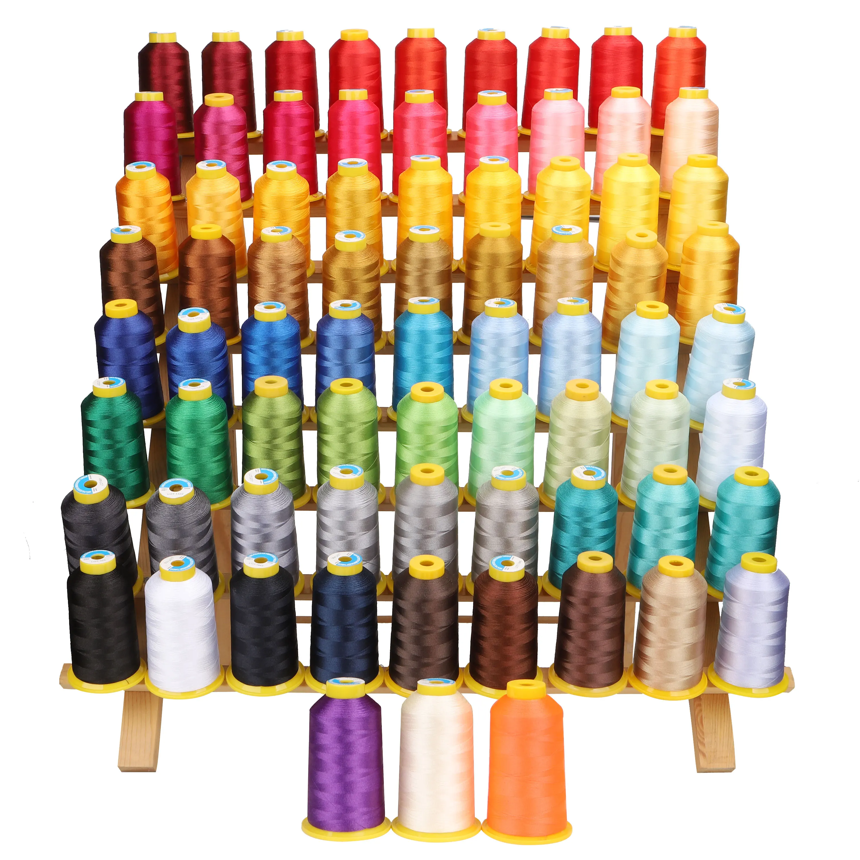12 Colors Set Polyester Embroidery Thread 40WT 4000 Meters Cone Brother Babylock Janome Singer Pfaff Husqvarna Bernina Machine