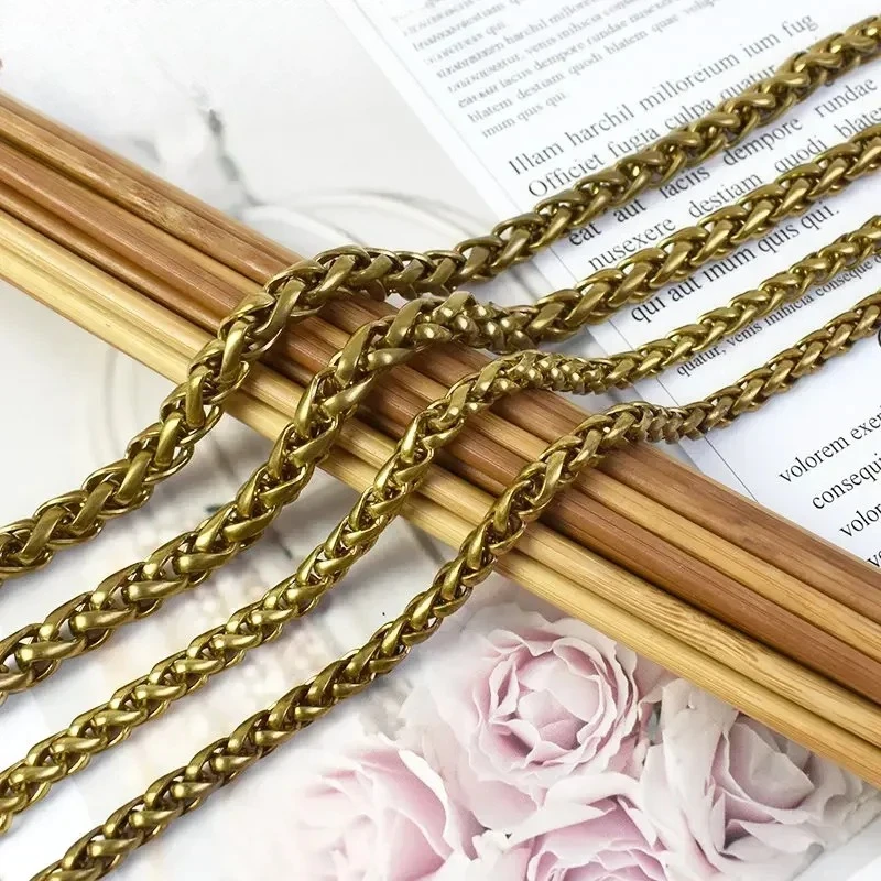 Brass Wallet Chains 4-10mm Men's Keychain Buckles