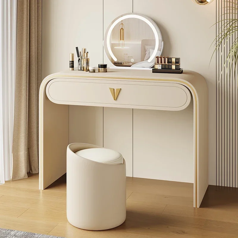 Girls Dressing Table Makeup Vanity Dresser Simplicity Bedroom Drawers Mirror Salon Penteadeira Quarto Luxury Home Furniture