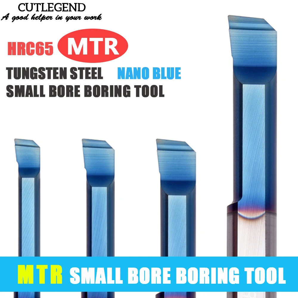 HRC65 MTR Small Bore Boring Tool Inner Hole Machining Carbide Turning MTR 2/2.5/3/4/5/6/8 L10 L15 L32 Boring Cutter For Steel