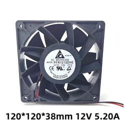 Original PFR1212DHE 12038 12V 5.2A 12CM ultra-violent Supercharging 4-wire PWM intelligent temperature control server fan