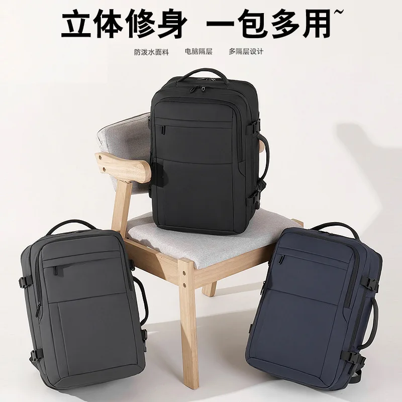 

Spot large-capacity compartment backpack computer bag for business travel and commuting business backpack wear-resistant simple
