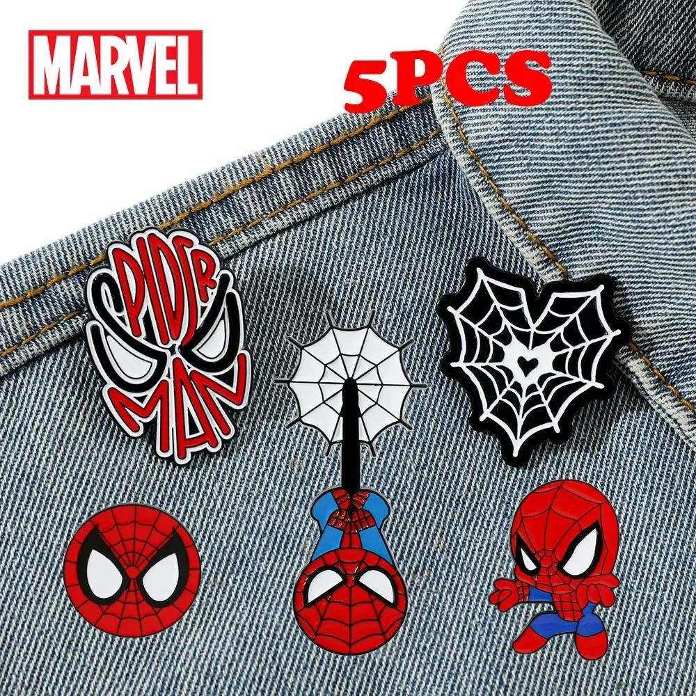 Movie Hard Enamel Pin Spider-Man Brooches Women Cool Lapel Pins Badges Backpack Clothing Accessories Fashion Jewelry Fans Gift