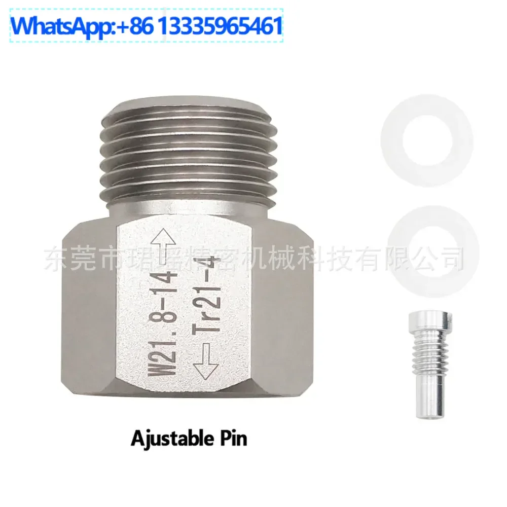 

5Pcs Brewing Aquarium Soda Cylinder Carbon Dioxide Pressure Reducing Valve Connector TR21-4 to W21.8/CGA320