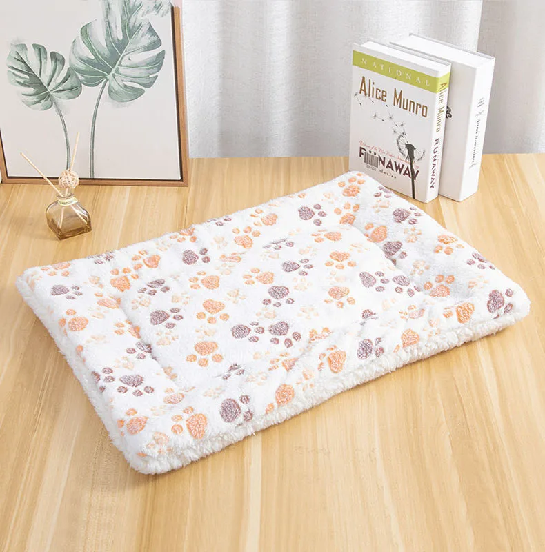 Dog Bed Thickened Dog Mat Pet Cat Soft Fleece Pad Blanket Bed Mat Cushion Home Washable Rug Keep Warm Pet Supplies Cama Perro