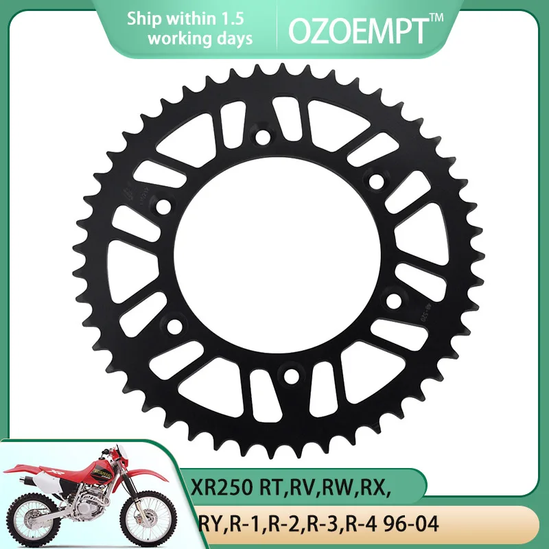 

OZOEMPT 520-48T Motorcycle Rear Sprocket Apply to XR250 RT,RV,RW,RX,RY,R-1,R-2,R-3,R-4 96-04 CRF450 R-F,G,H,J,K,L 15-18