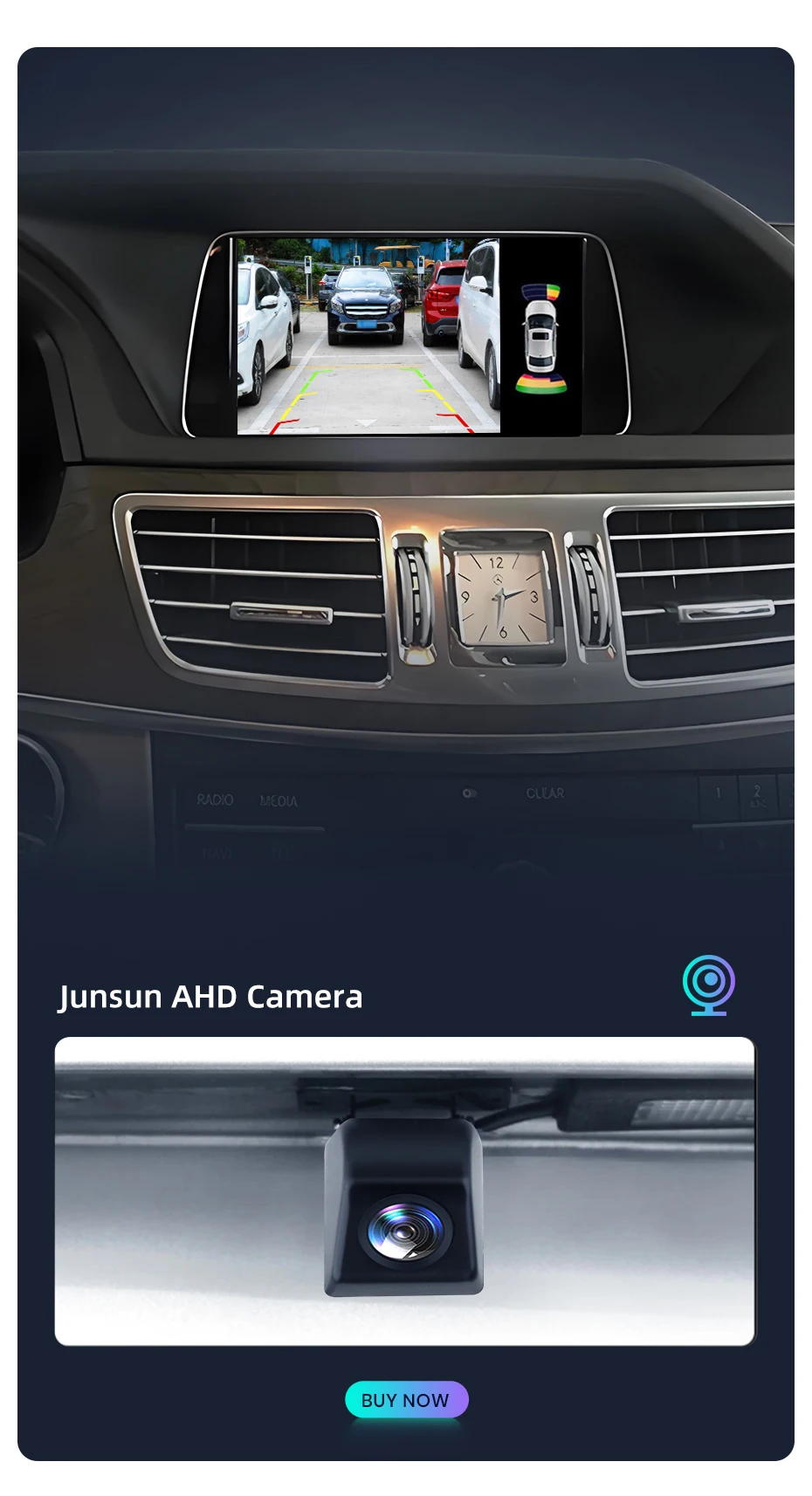 Junsun Wireless CarPlay Android Auto Decoder Für Mercedes Benz A GLC CLA GLA E GLE CLS Klasse W176 W205 NTG4.0/4.5/5.0 Mirrorlink – Detail 9
