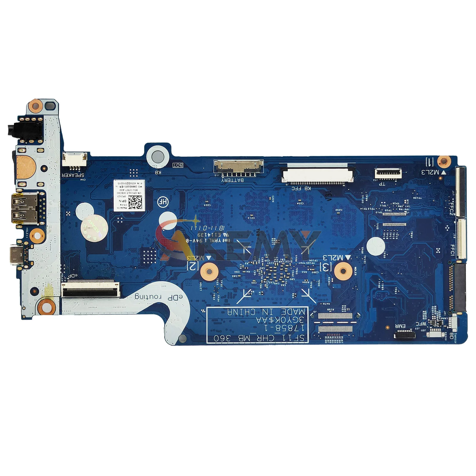 Dell Chromebook 11 5190 노트북 메인보드 17858-1 SSD 포함 CN-0PC1G3 0GYPNM PC1G3 100% 완전 테스트됨