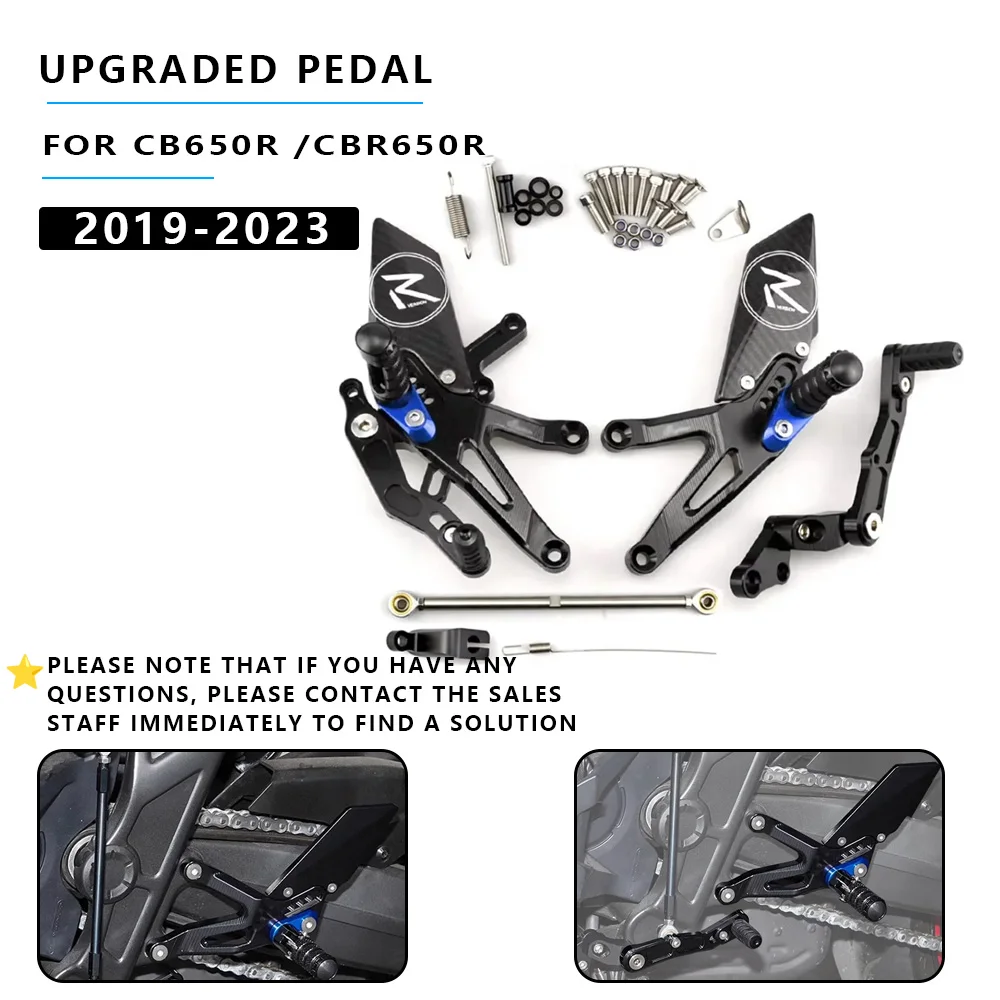 

MTKRACING FOOTBOARD For HONDA CB650R /CBR650R 2019-2023 Motorcycle Adjustable Rearsets Foot Pedal Rear Set Fairing Accessories