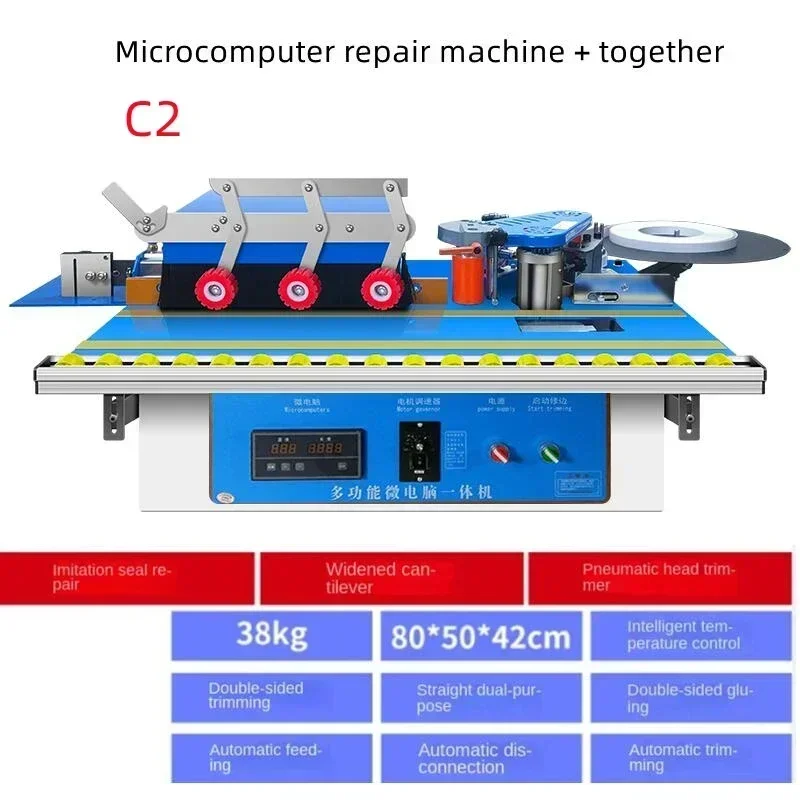 

Hot Sales Automatic Edge Sealing Machine Woodworking Manual Installation Polishing, Trimming Small Curved Straight Line Dual-pur