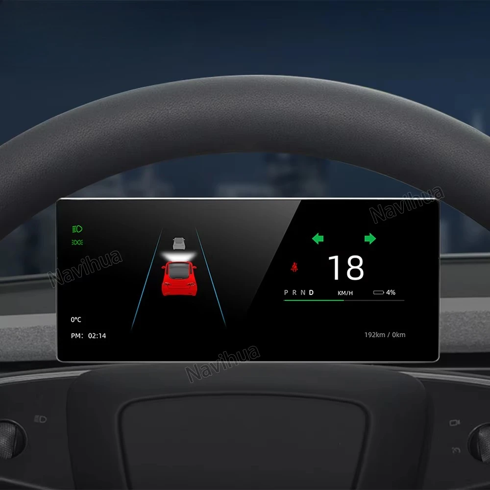 شاشة تعمل باللمس Carplay AutoRadio لوحة قيادة السيارة عداد السرعة LCD لوحة القيادة الرقمية تسلا 3/Y على شكل لوحة سيارة