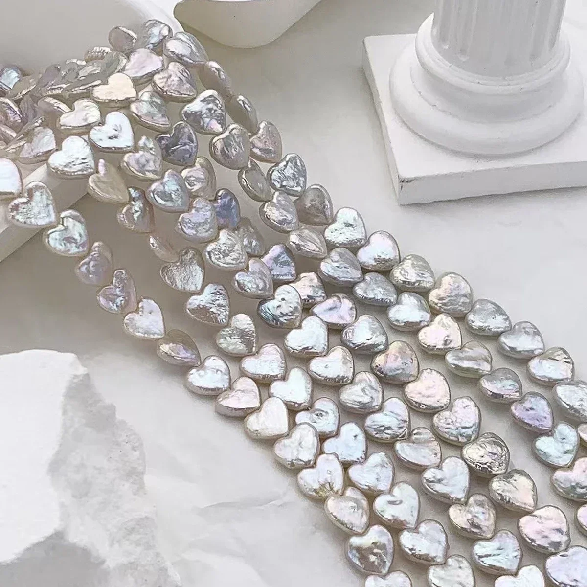 11-12mm AAAAAA  Natural Freshwater Pearl Baroque Heart Bold Contours Bead Women Jewelry Make DIY Necklace Bracelet Accessories
