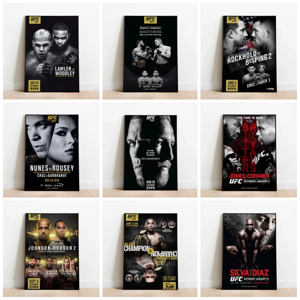 Famous Boxing Poster Legends Fighting UFC 181-216 ALDO Inspirational Canvas Print Painting Wall Decor Gym Home Mural Cuadros