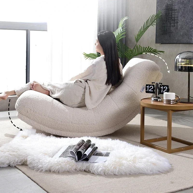 Lazy Fabric Couch Recliner L Shaped Cozy White Living Room Floor Sofa Upholstered Individual Luxury Moveis Para Casa Home Items