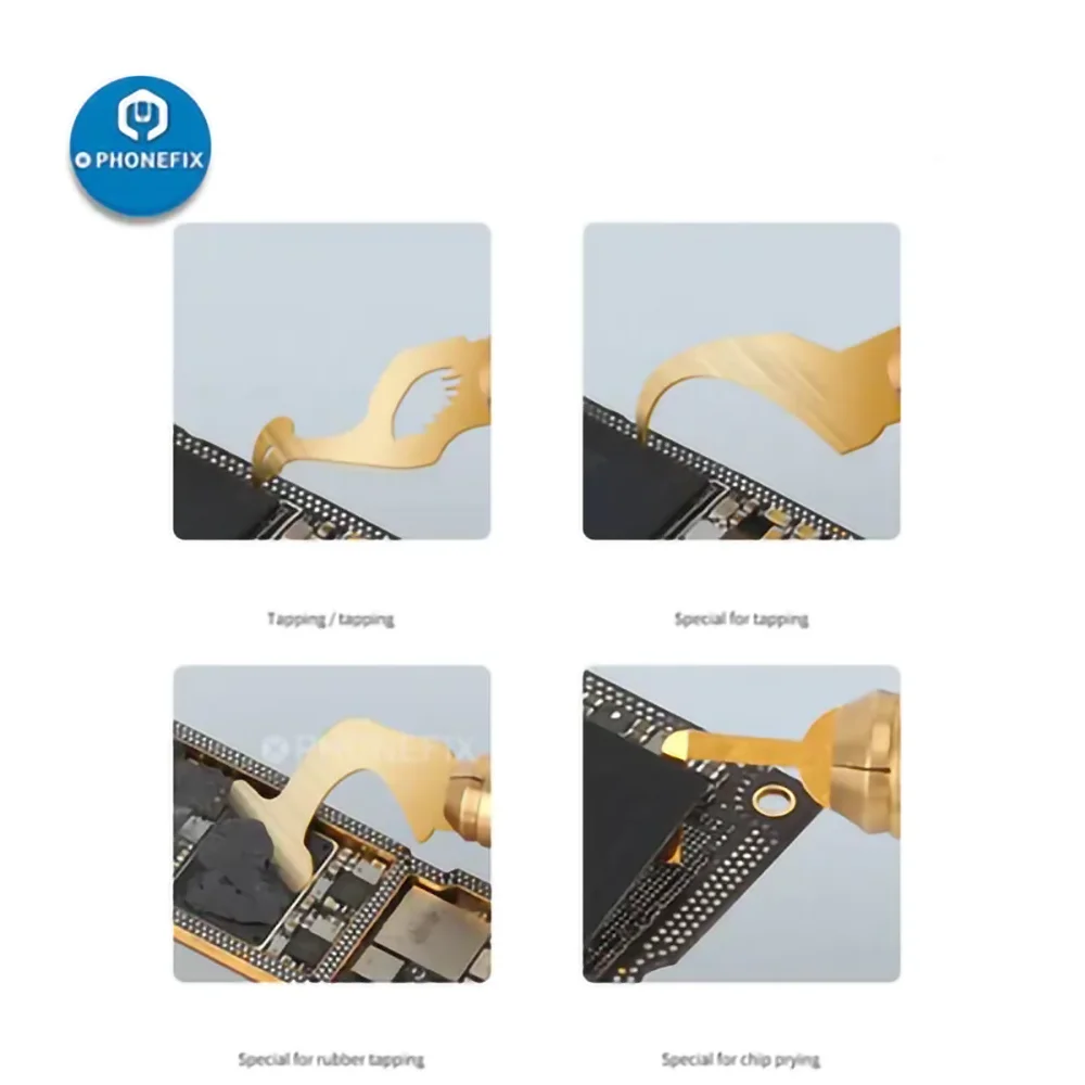 Mecánico 04-cuchillas de corte IC de doble cara para teléfono móvil, reparación de Chip IC PCB, pegamento UV, limpieza de cuchillas de acero