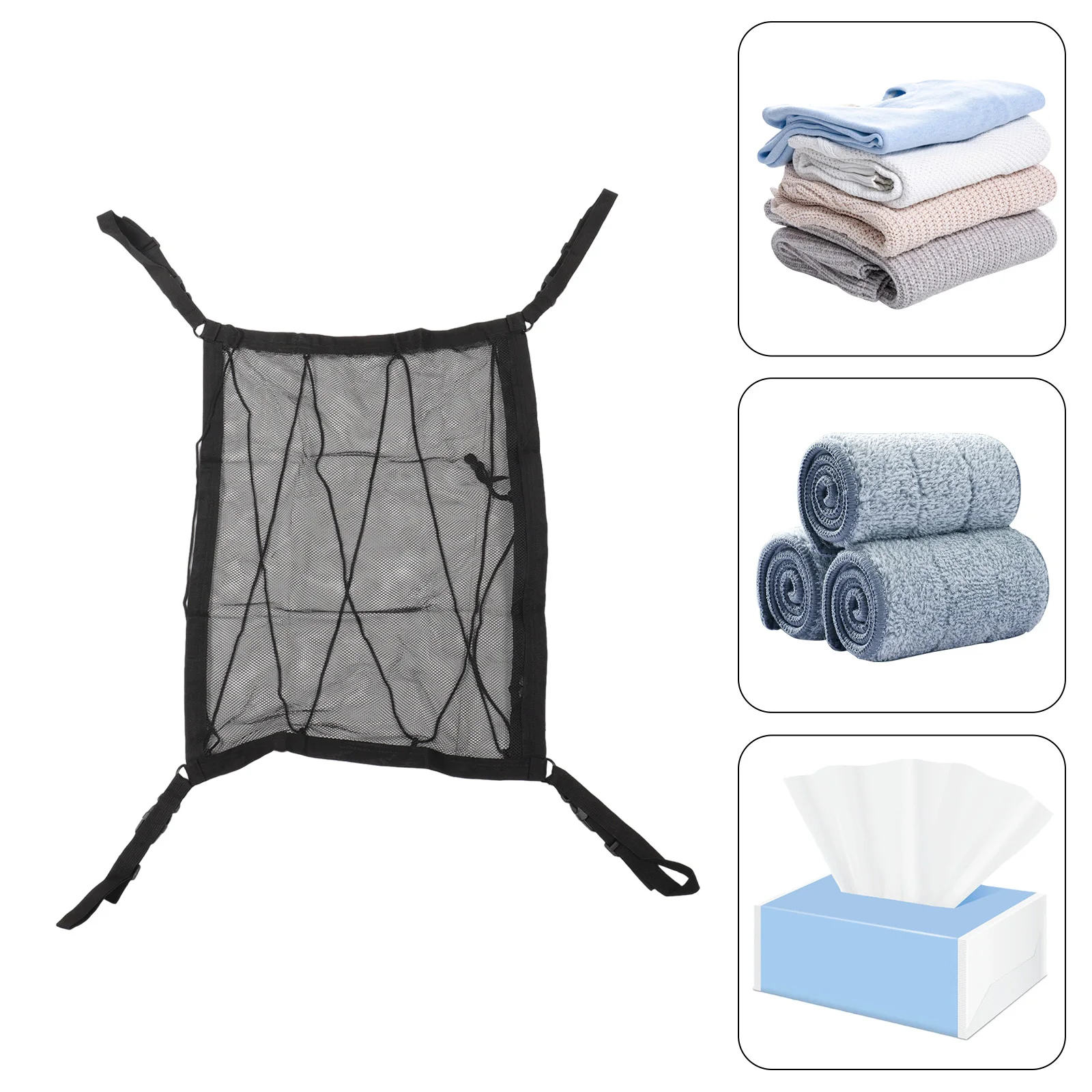

Car Ceiling Cargo Net Large Capacity Waterproof Wear-Resistant Organizer For Roof Trunk Door Storage Interior Automotive