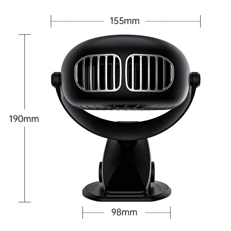 Portable USB Rechargeable Fan Mini Desktop Clip Fan 360 Degree 3-Speed Silent With Strong Wind Rotating Quiet