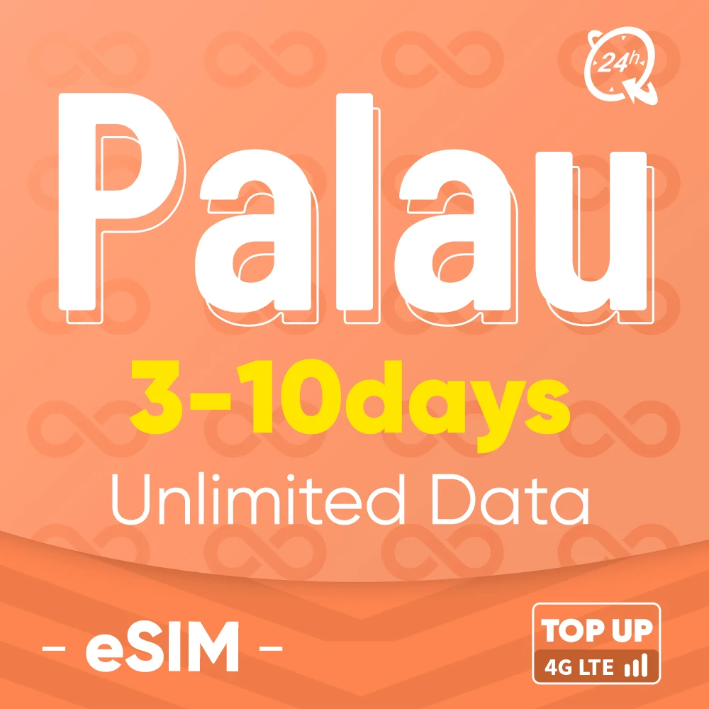 

Palau Prepaid SIM card travel data card 3-15days support esim