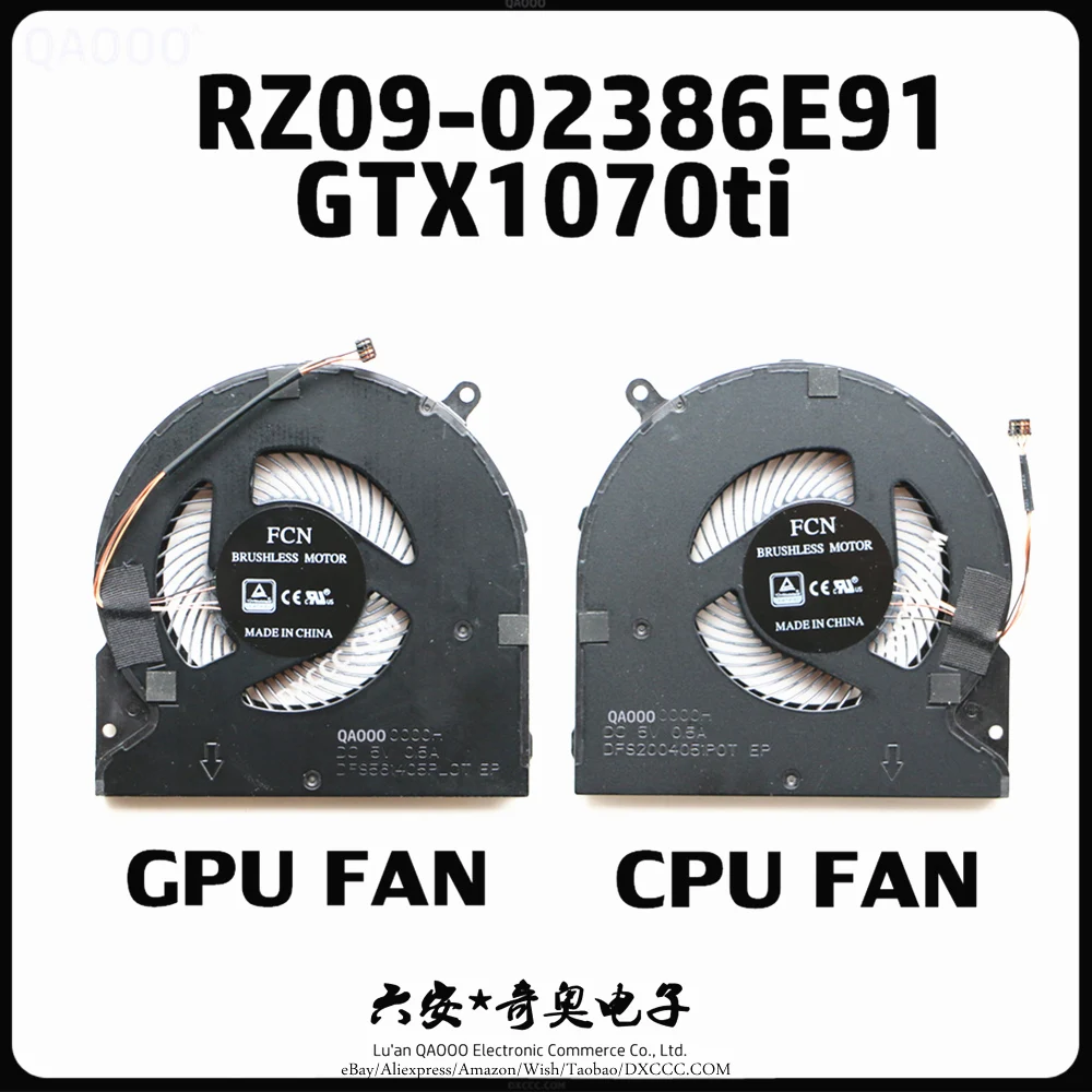 NEW Original  CPU COOLING FAN for Razer Blade RZ09-0238 RZ09-02386E91 GTX1070 CPU & GPU COOLING FAN