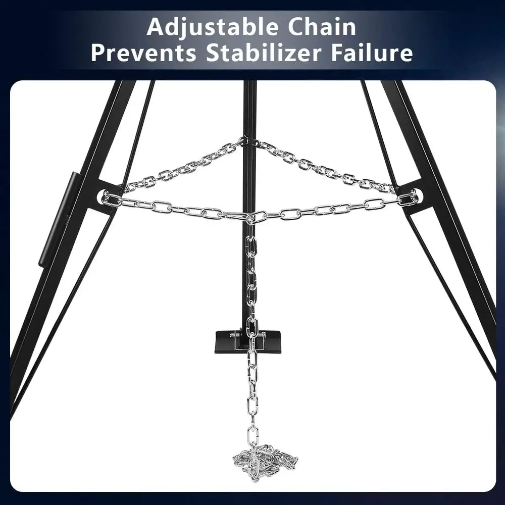 حامل ثلاثي القوائم قابل للتعديل من King Pin، مثبت العجلة الخامسة، مقبس ثلاثي القوائم مع تحميل 5000 رطل، يقلل من الحركة الجانبية إلى الجانب o #6